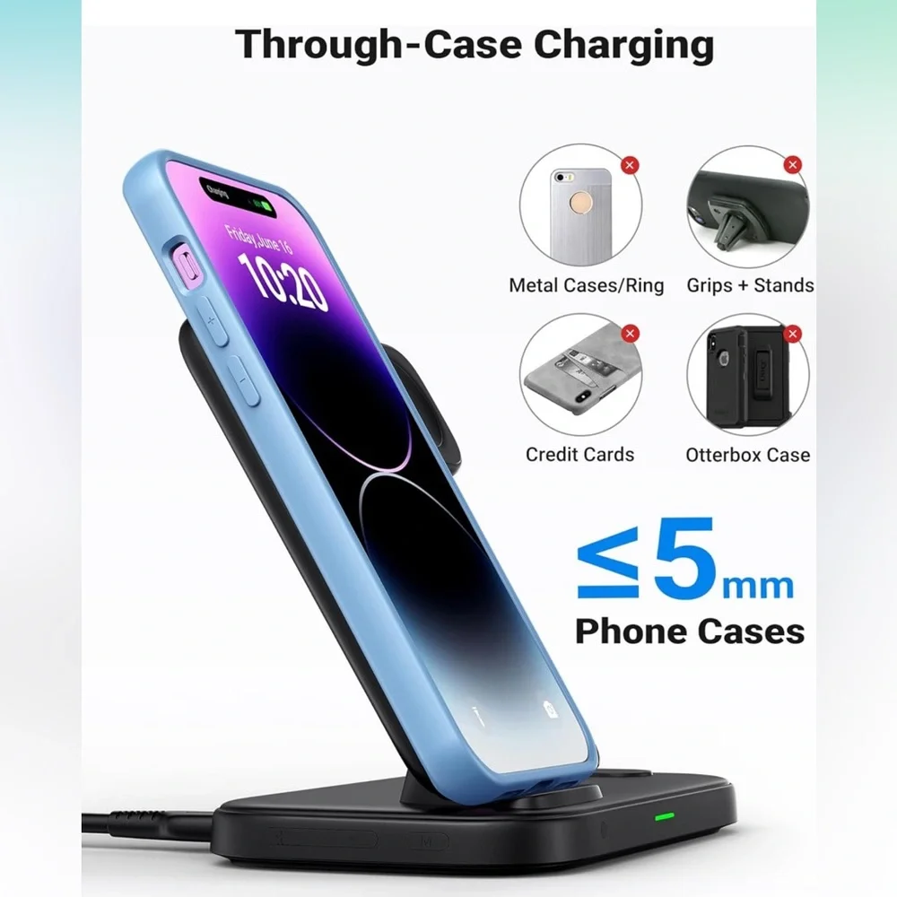3 in 1 wireless charging stand